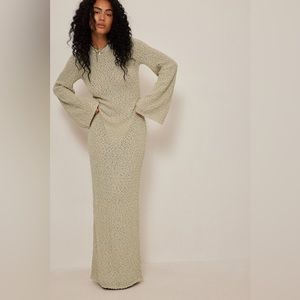 NA-KD Popcorn Stretch Weave Dress/Cover-Up